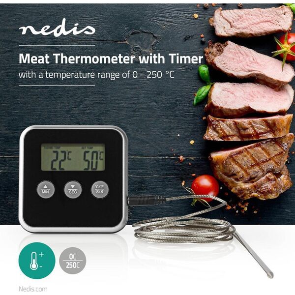 Nedis Nedis KATH105BK termometr do żywności 0 - 250 °C Cyfrowy