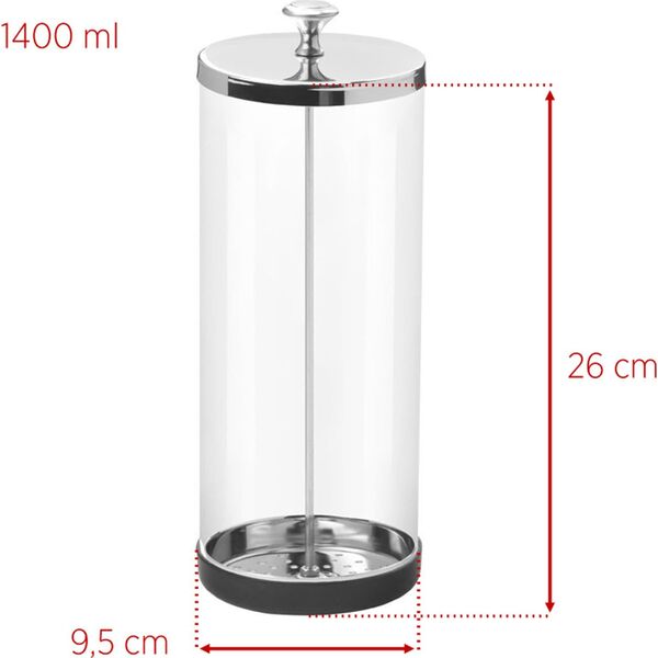 Activeshop Pojemnik szklany do dezynfekcji narzędzi 1400 ml