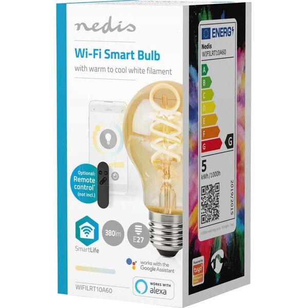 Nedis Nedis SmartLife lampa LED Zimne białe, Ciepłe białe 4,9 W E27 G