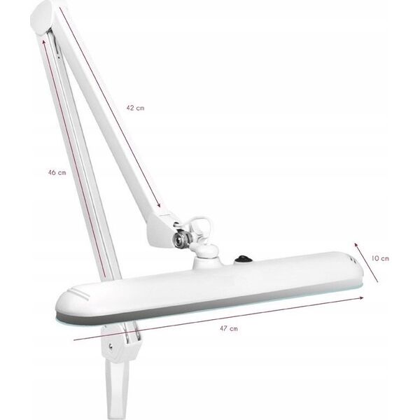Activeshop Lampa warsztatowa led Elegante 801-l ze statywem reg. natężenie światła white