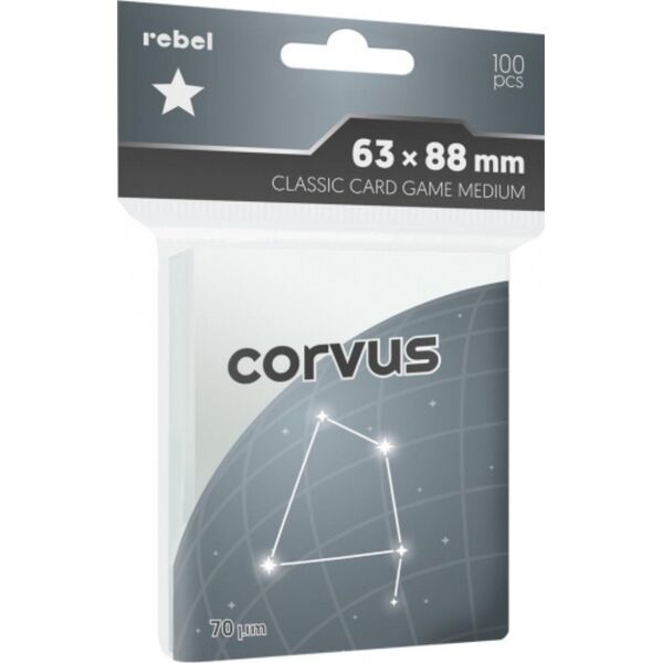 Rebel KOSZULKI NA KARTY CORVUS CLASSIC CARD GAME MEDIUM 63x88mm 100szt REBEL