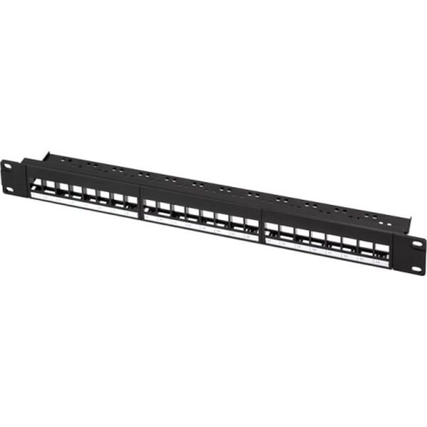 LogiLink LogiLink Keystone Patchpanel 19", 24 Module, leer, schw. 1HE