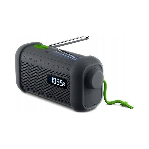 Radio Muse Muse | Portable Solar Radio with Crank and Flashlight | MH-08 MB | AUX in | Bluetooth | FM radio