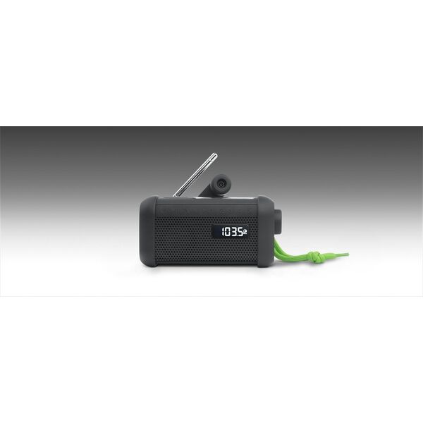 Radio Muse Muse | Portable Solar Radio with Crank and Flashlight | MH-08 MB | AUX in | Bluetooth | FM radio