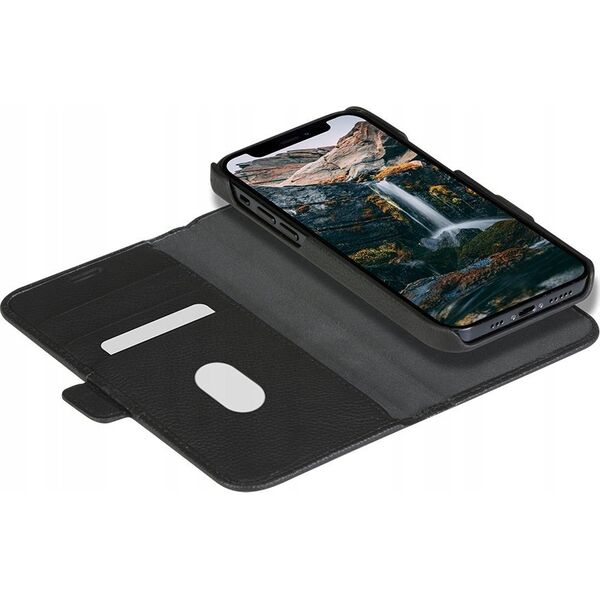 dbramante New York - iPhone 13 Pro 6.1" - Night Black - full grain pebbled leather cover