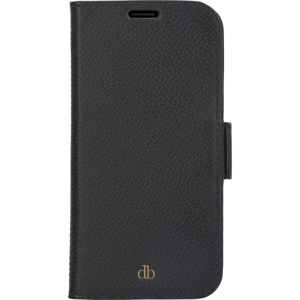 dbramante New York - iPhone 13 Pro 6.1" - Night Black - full grain pebbled leather cover