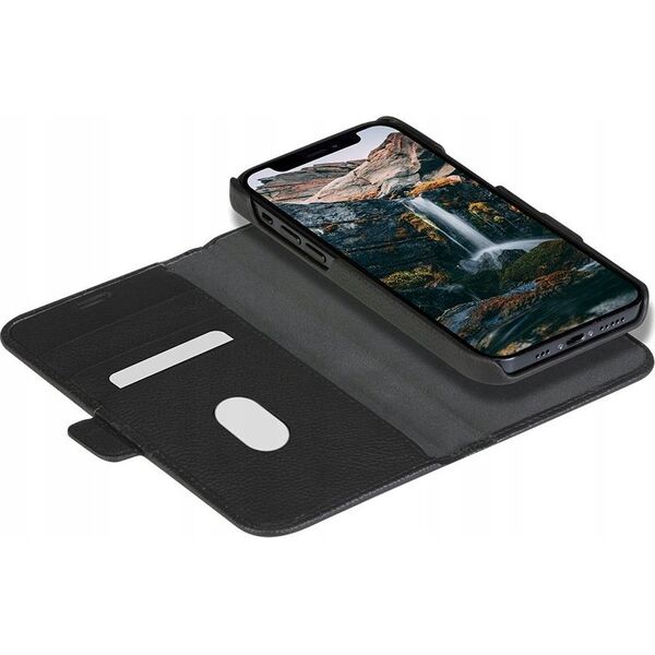 dbramante New York - iPhone 13 6.1" - Night Black - full grain pebbled leather cover