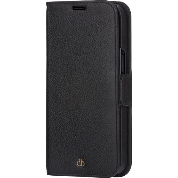 dbramante New York - iPhone 13 6.1" - Night Black - full grain pebbled leather cover