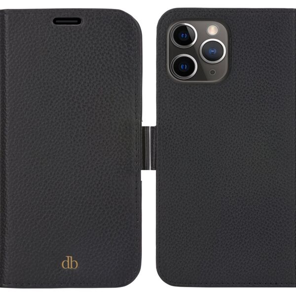 dbramante New York - iPhone 13 Pro Max 6.7" - Night Black - full grain pebbled leather cover