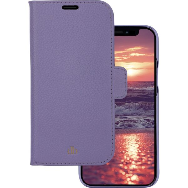 dbramante New York - iPhone 13 Pro Max 6.7" - Daybreak Purple - full grain pebbld leather cover
