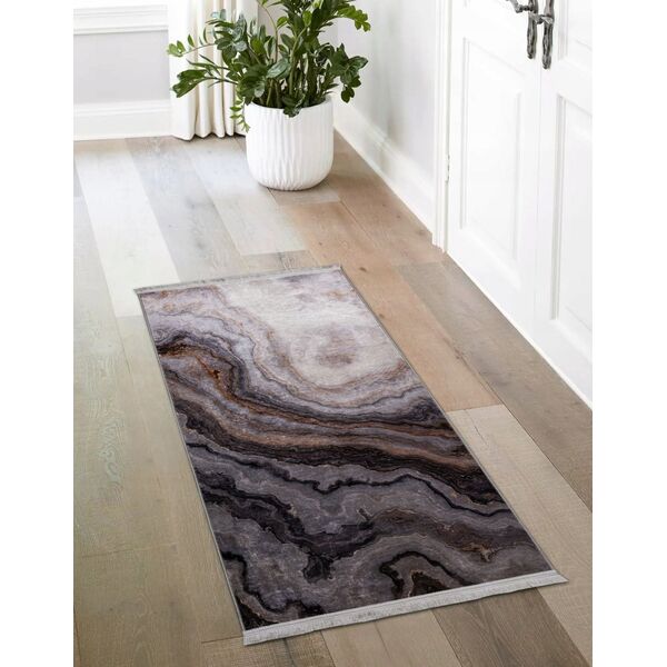 Splendid CARPET PRINTED AGAT 0.8X1.4M GREY