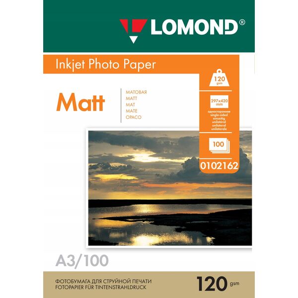 Lomond Lomond Photo Inkjet Paper Matte 120 g/m2 A3, 100 sheets