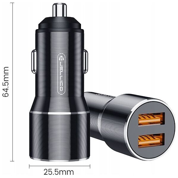 Ładowarka Jellico JELLICO ładowarka samochodowa F9 36W 2xUSB QC3.0 Czarny