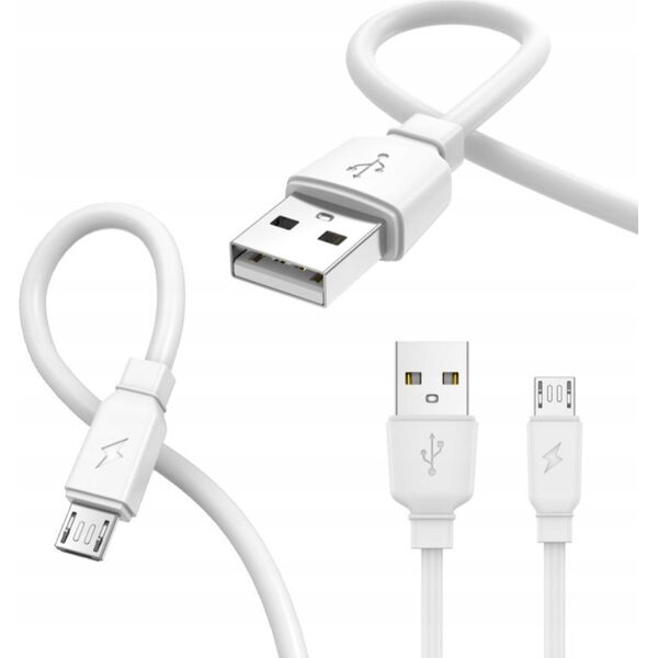 Kabel USB Jellico JELLICO kabel B15 Micro 3.1A 1M Biały