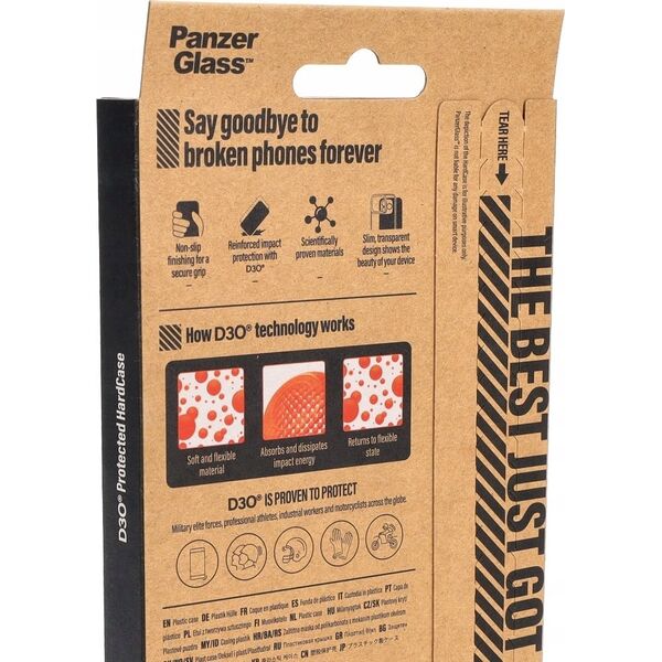 PanzerGlass PanzerGlass HardCase iPhone 15 Pro 6.1" D3O 3xMilitary grade transparent 1173