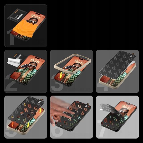 PanzerGlass PanzerGlass Re:fresh Glass iPhone 15 6.1" Ultra-Wide-Fit Screen Protection Easy Aligner 2821