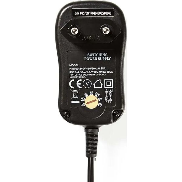 Nedis Nedis ACPA001 adapter zasilający/ inwentor Wewnętrzna 12 W Czarny