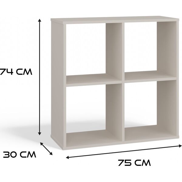 Topeshop REGAŁ KOMOROWY MALAX 2X2 - KASZMIR