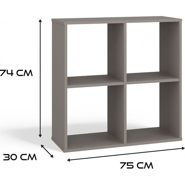 Topeshop REGAŁ KOMOROWY MALAX 2X2 - GLINA