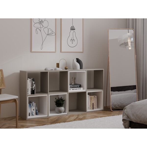Topeshop REGAŁ KOMOROWY SZAFKA MALAX 2X4 GLINA