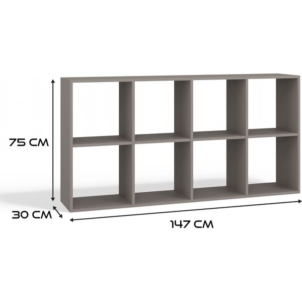 Topeshop REGAŁ KOMOROWY SZAFKA MALAX 2X4 GLINA