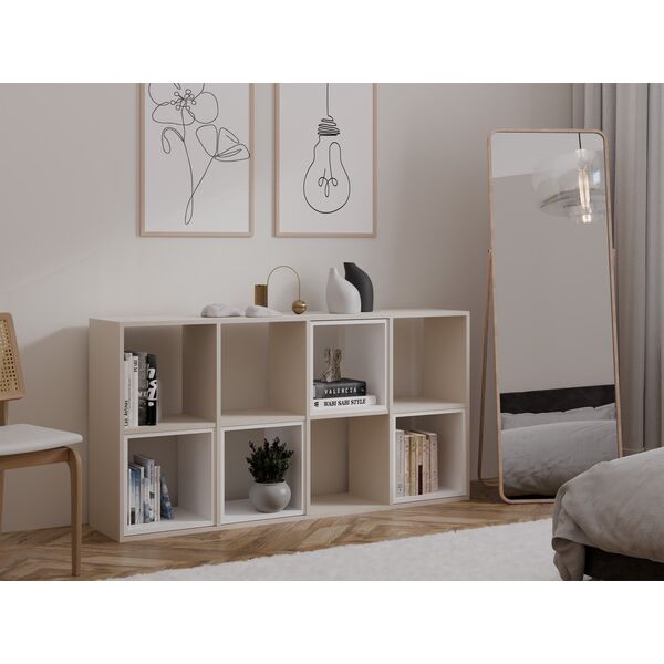 Topeshop REGAŁ KOMOROWY SZAFKA MALAX 2X4 KASZMIR