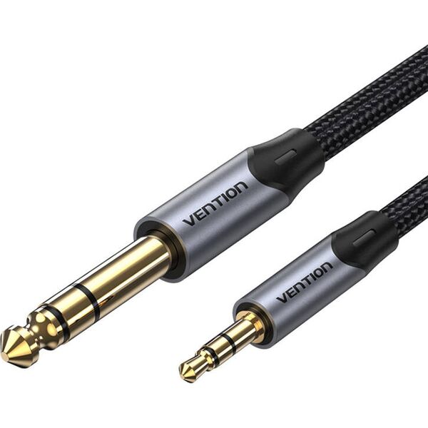 Kabel Vention Kabel audio 3,5mm TRS męski do 6,35mm męski 5m Vention BAUHJ Szary