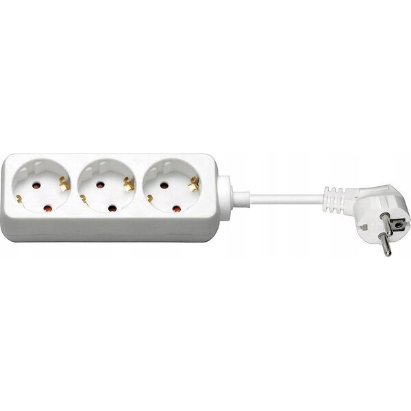 MicroConnect Microconnect 3-way Schuko Socket 5M White gniazdko elektryczne 3 x Type F Biały