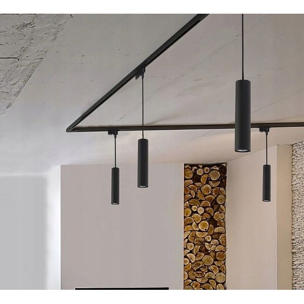 DPM Lampa wisząca szynowa, 12 W, 753 lm, 4000 K, 30 cm, czarna, X-LINE