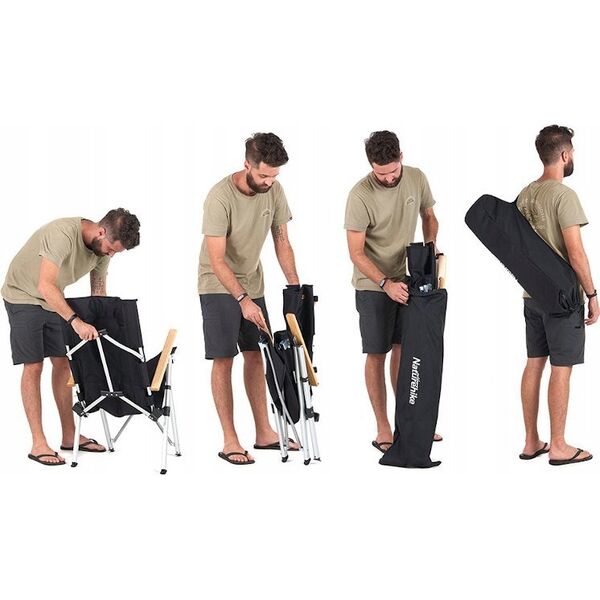 Naturehike Krzesło turystyczne deck chair nh17t003-y-khaki NATUREHIKE