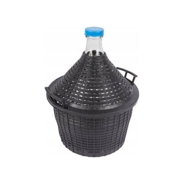 Browin DEMIJOHN FOR WINE IN PLASTIC BASKET 34 L