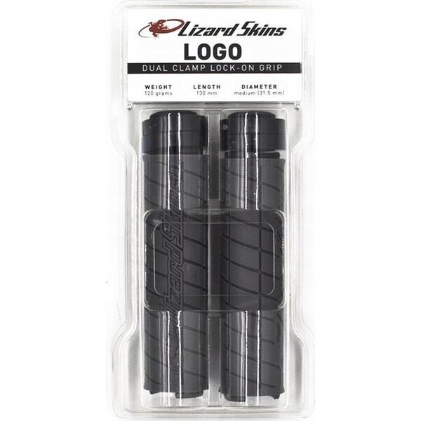 Lizard Skins Chwyty kierownicy LIZARDSKINS Dual-Clamp Lock-On LOGO - Graphite (NEW)