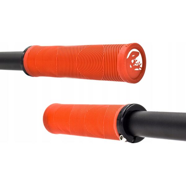 Lizard Skins Chwyty kierownicy LIZARDSKINS Single-Clamp Lock-On STRATA Candy Red klamry 130mm (NEW)