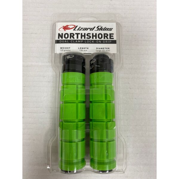 Lizard Skins Chwyty kierownicy LIZARDSKINS Dual-Clamp Lock-On NORTHSHORE - Lime Green (NEW)