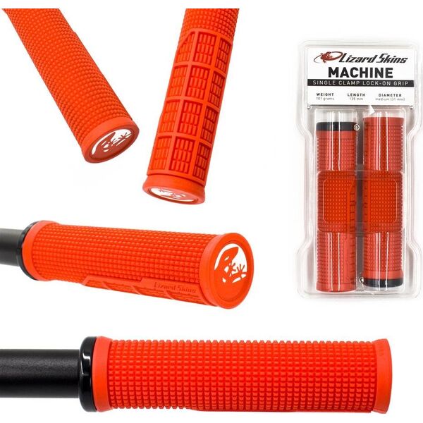Lizard Skins Chwyty kierownicy LIZARDSKINS MACHINE LOCK-ON klamry candy red (NEW)