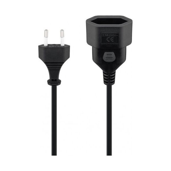 Kabel zasilający Triton Przedłużacz z wtyczką Euro, 5 m, czarny - Długość kabla 5 m