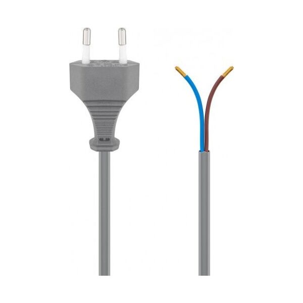 Przewód Triton Kabel z wtyczką Euro do montażu, 1,5 m, szary - Wersja kolorystyczna Szary