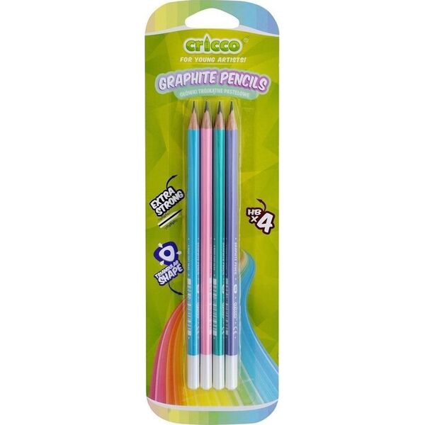 Teka Ołówek trójk±tny pastel HB 4szt. CRICCO