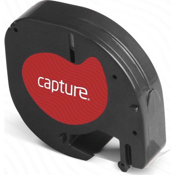 Capture 12mm x 4m Black on White