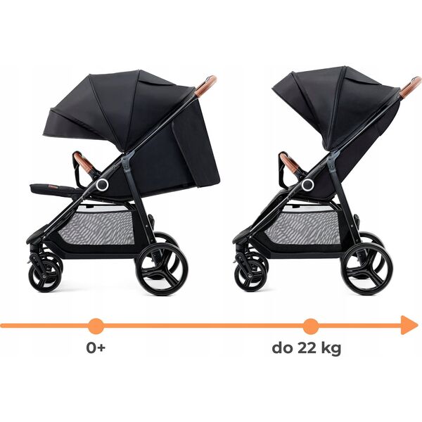 Wózek KinderKraft Sportinis vežimėlis Kinderkraft Grande Plus, Black