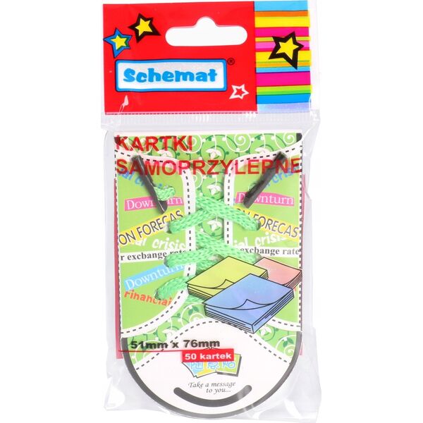 Titanum Karteczki samoprzylepne but 76x51mm 100szt MIX