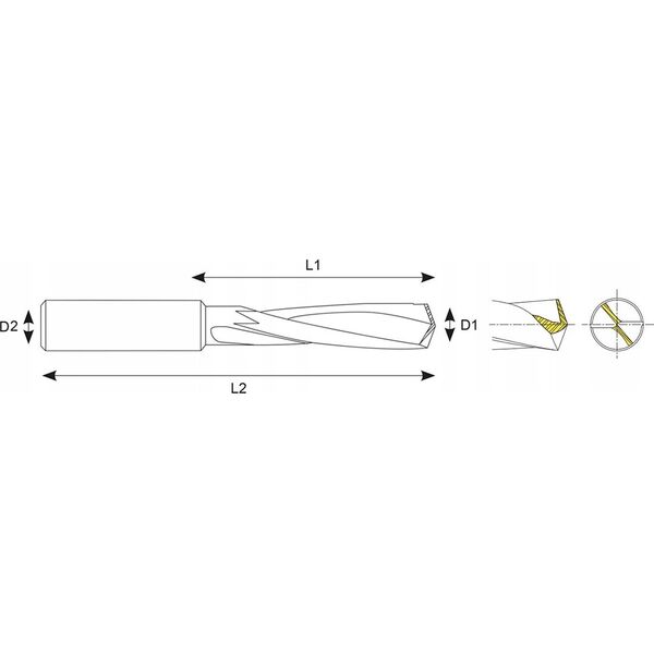 Wiertło Sourcing Spiral drill for wood RUKO O 22.0 mm