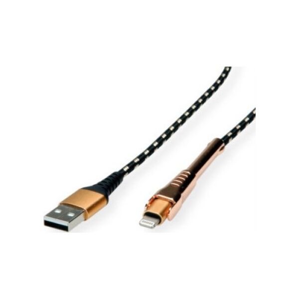 Roline Kabel ROLINE GOLD Lightning na USB 2.0 do iPhone'a, iPoda, 1 m