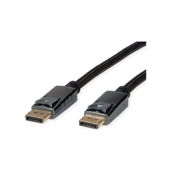 Roline Kabel ROLINE DisplayPort, DP v1.4, M/M, czarny/srebrny, 3 m