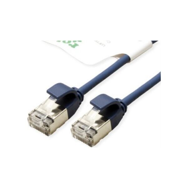 Roline ROLINE GREEN F/UTP DataCenter Patch Cord Cat.6A (Class EA), LSOH, bardzo cienki, niebieski, 3 m