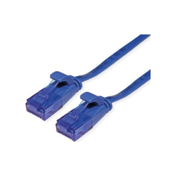 Value Kabel krosowy UTP VALUE, kat. 6A (klasa EA), bardzo płaski, niebieski, 1,5 m