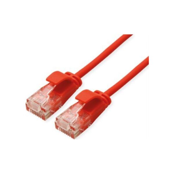Roline ROLINE GREEN UTP patchkabel Cat.6A (Class EA), LSOH, extra dun, czerwony, 0,15 m