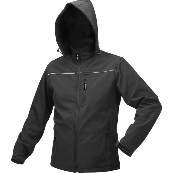 Kurtka męska Yato YT.SOFTSHELL JACKET WITH HOOD. BLACK SIZE. S