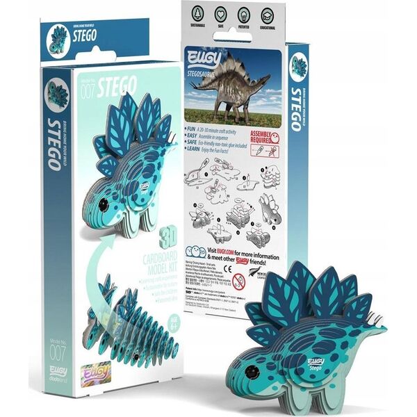 Fat Brain Toys Dinozaur Stego Eugy. Eko Układanka 3D