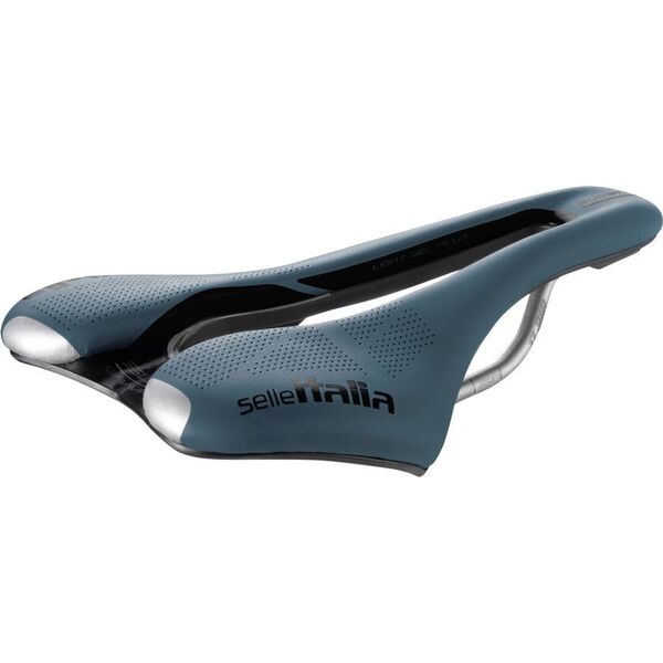 Selle Italia Siodło SELLE ITALIA FLITE BOOST GRAVEL TI316, Superflow S (id match - S3), TI 316 Rail, Fibra-Tek, Light Gel, 228g, Niebieskie (NEW)